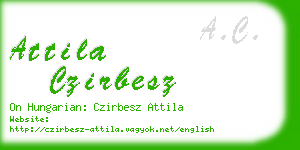 attila czirbesz business card